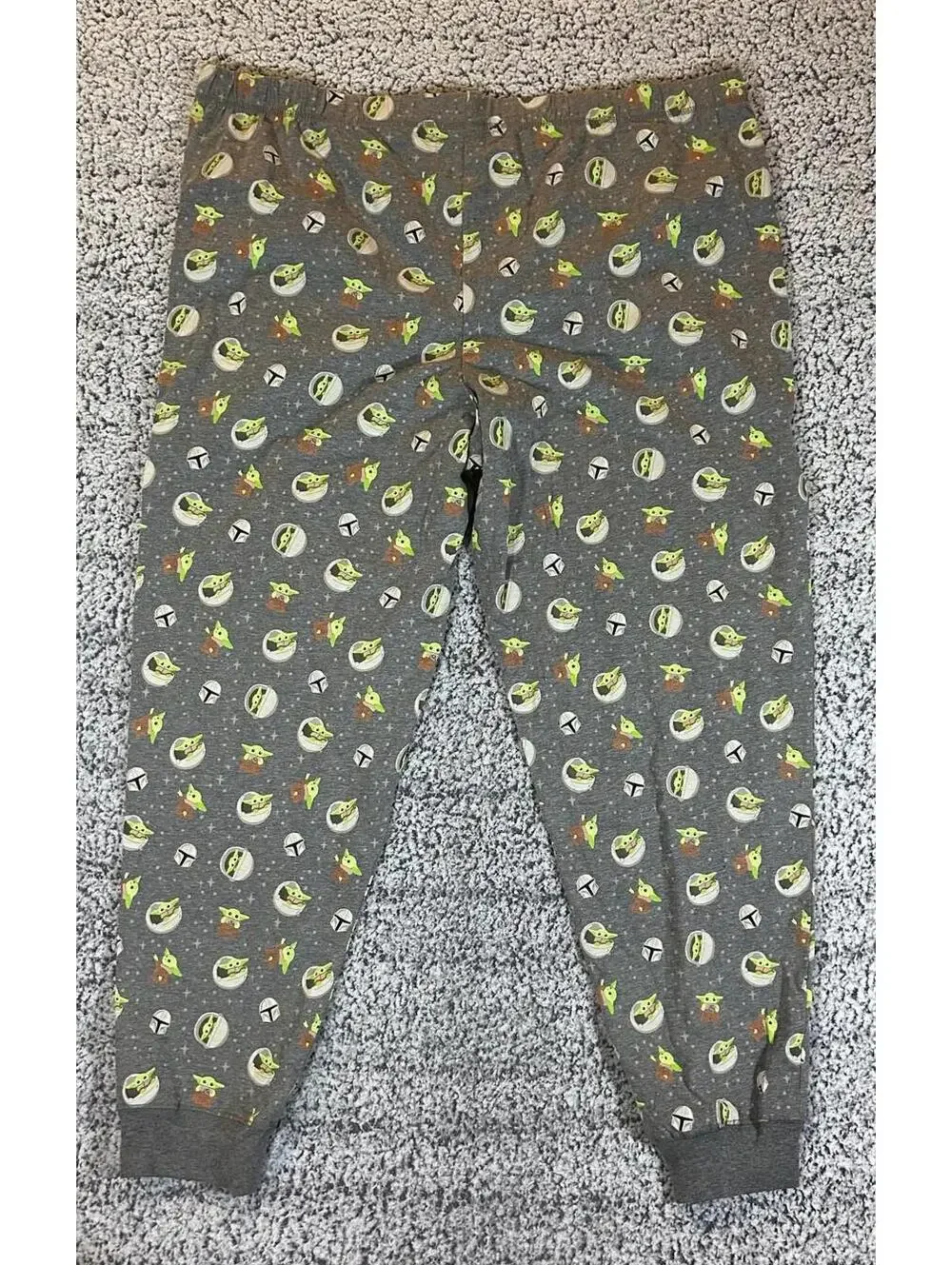 Star Wars Grogu Baby Yoda Pajama Pants XXL Gray Jogger Lounge Sleep